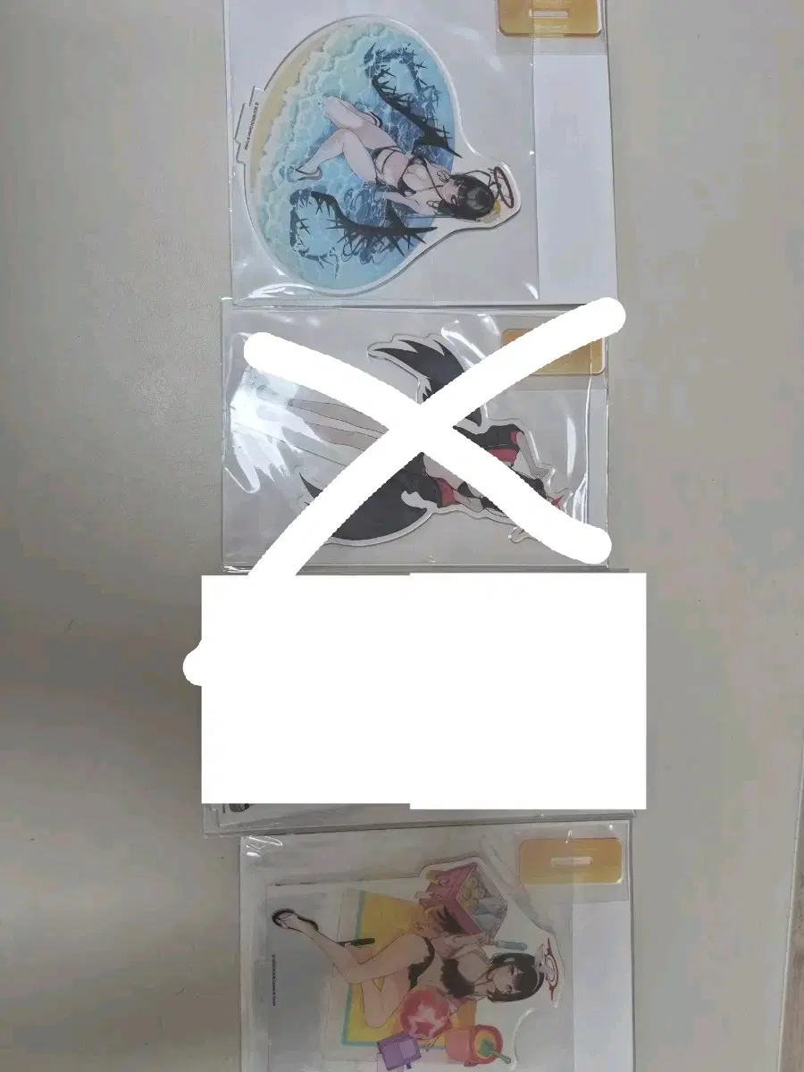 블루아카이브 수영복 아크릴 스탠드 3개