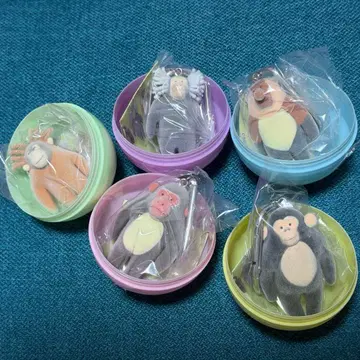 nekineki 원숭이 컬렉션 플로키 마스코트 컴플리트 5개