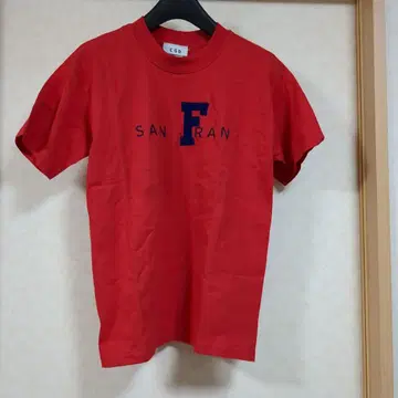 CGD SAN FRAN 로고 티셔츠 레드 레트로 티셔츠