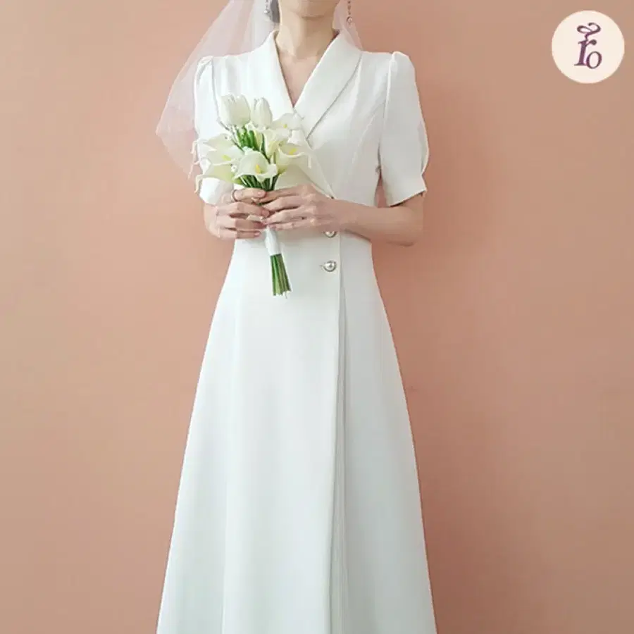 택새상품 안나앤로즈 도브 진주 원피스 정가23만
