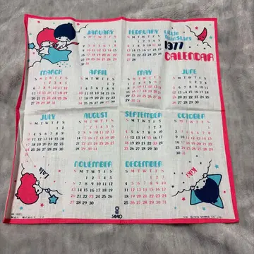 쇼와 레트로 리틀트윈스타 1977년 달력 손수건