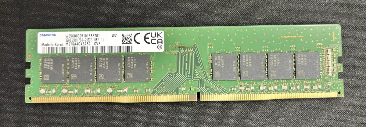 [중고메모리] 삼성전자 DDR4 2933 32GB 데스크탑용 메모리 판매합니다.