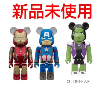 BE@RBRICK 마블 세트 아이언맨/캡틴 아메리카/쉬헐크