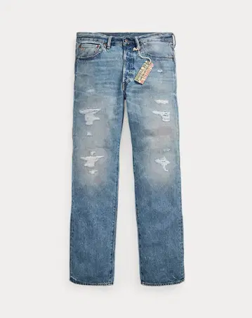 RRL 더블알엘 스트레이트핏 리페어 클리어빌 진 30X32