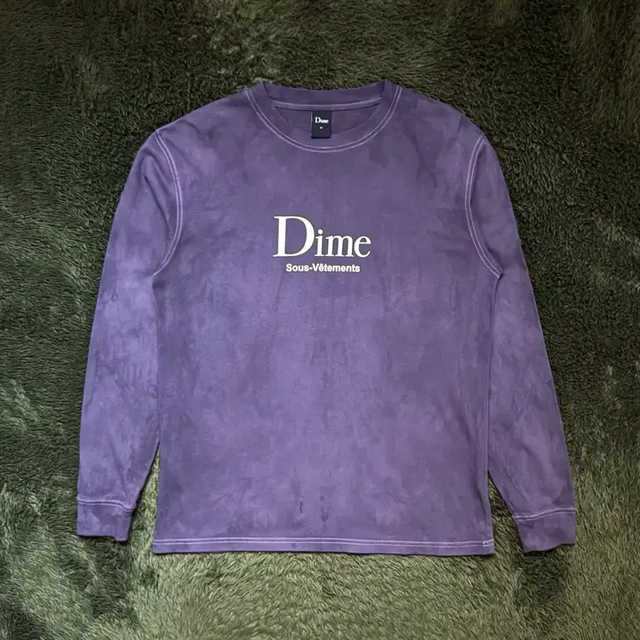 [M] DIME 다임 오리지널 로고 프린트 핸드 다잉 롱슬리브