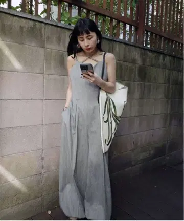 Ameri Vintage 크로스 자카드 롬퍼스 S 블랙