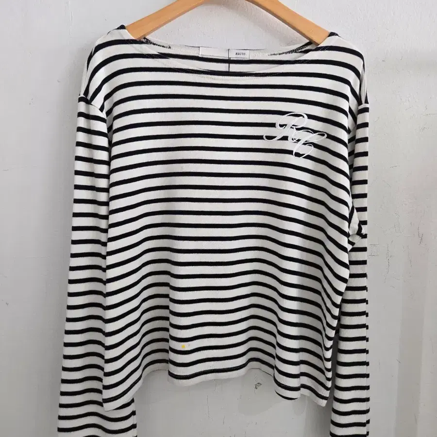 렉토 스트라이프 코튼 티셔츠