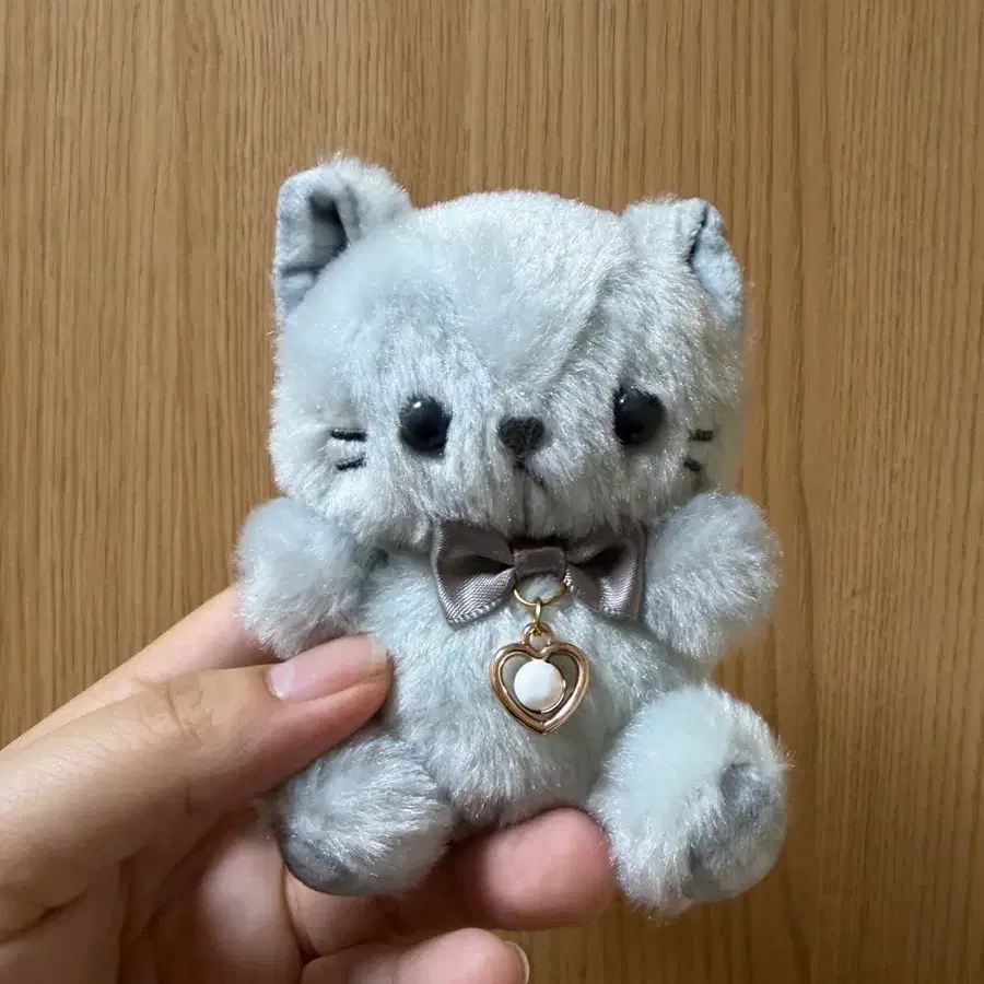 회색 고양이 인형 키링