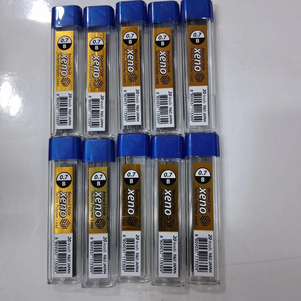 제노 0.7mm 테크노 폴리머 샤프심 B 10개