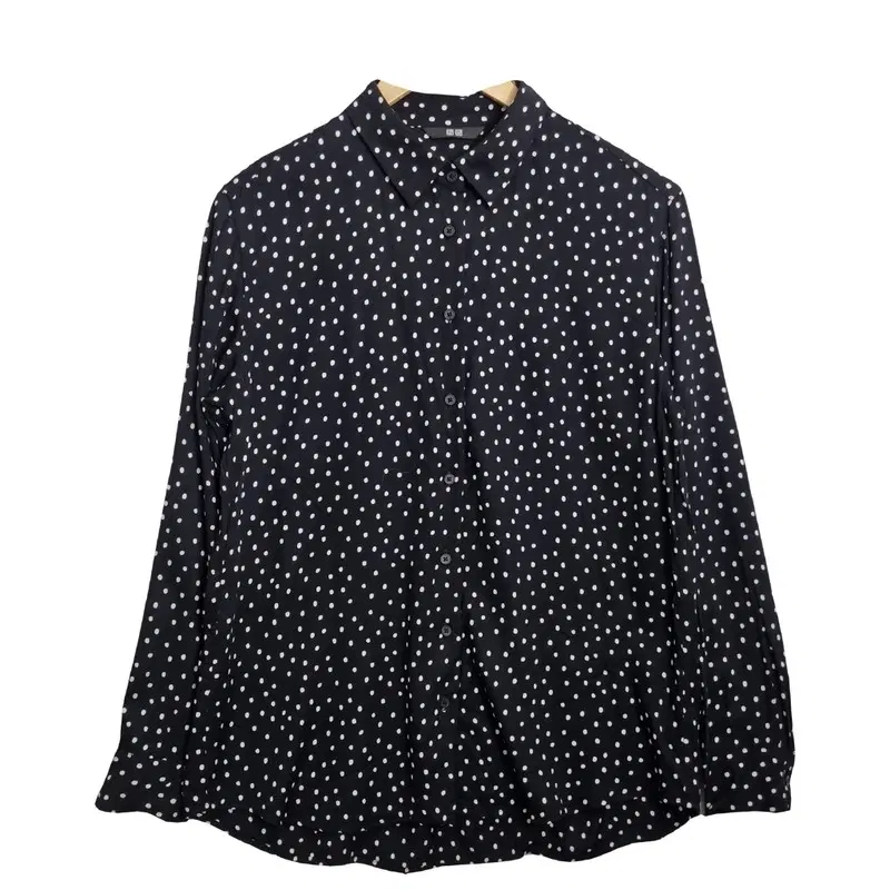 UNIQLO 유니클로 블랙 도트 블라우스 [M] 빈티지룩 레트로룩 데일리룩