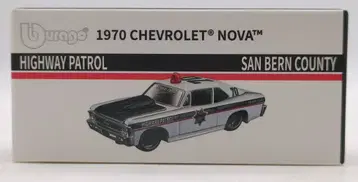 BBURAGO 1/64 1970 CHEVROLET NOVA HIGHWAY PATROL SAN BEAN COUNTY