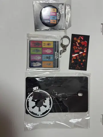 STAR WARS 아크릴 키링 캔뱃지 스티커 세트
