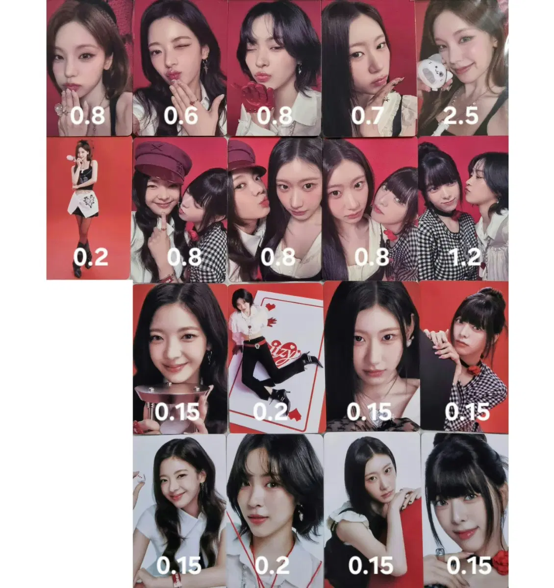 ITZY 있지 팬미팅 포카 엠디 유닛 트레카 트레이딩 카드 특전