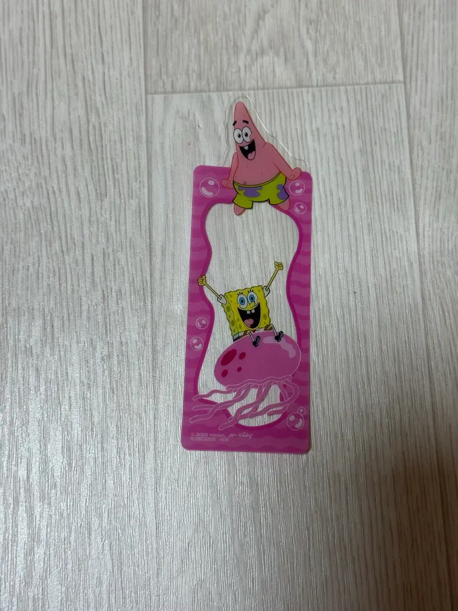 스펀지밥 뚱이 핑크 젤리피쉬 북마크