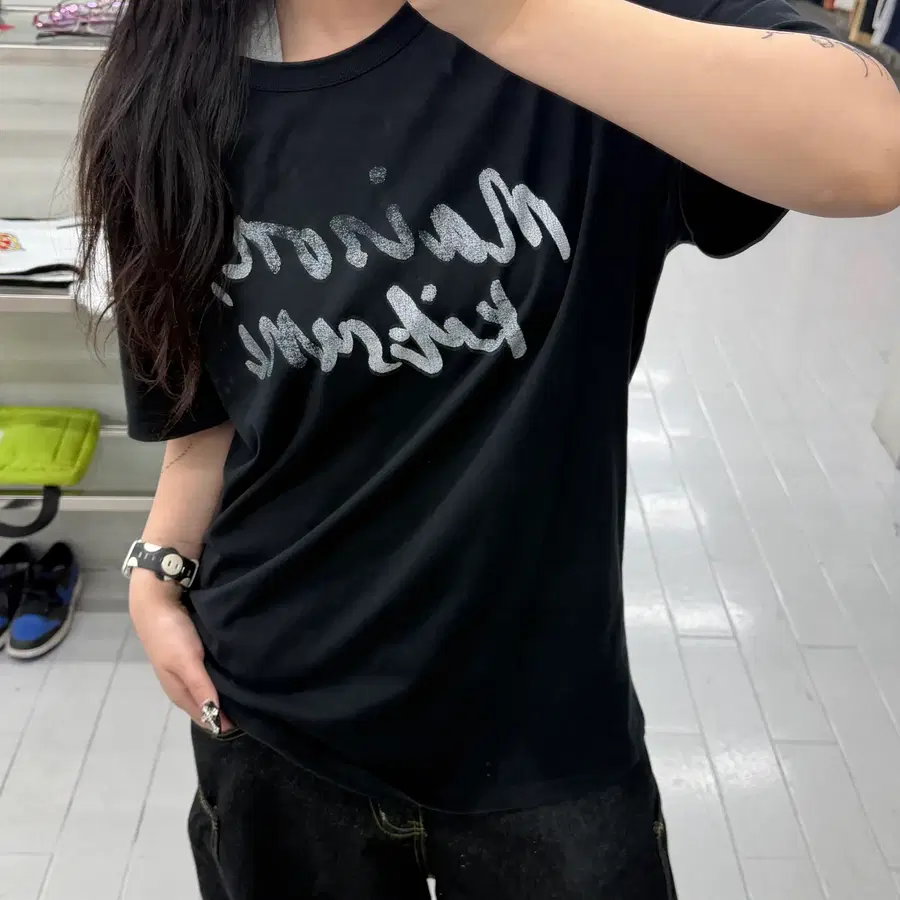 (M) 메종 키츠네 핸드라이팅 클래식 반팔 티셔츠