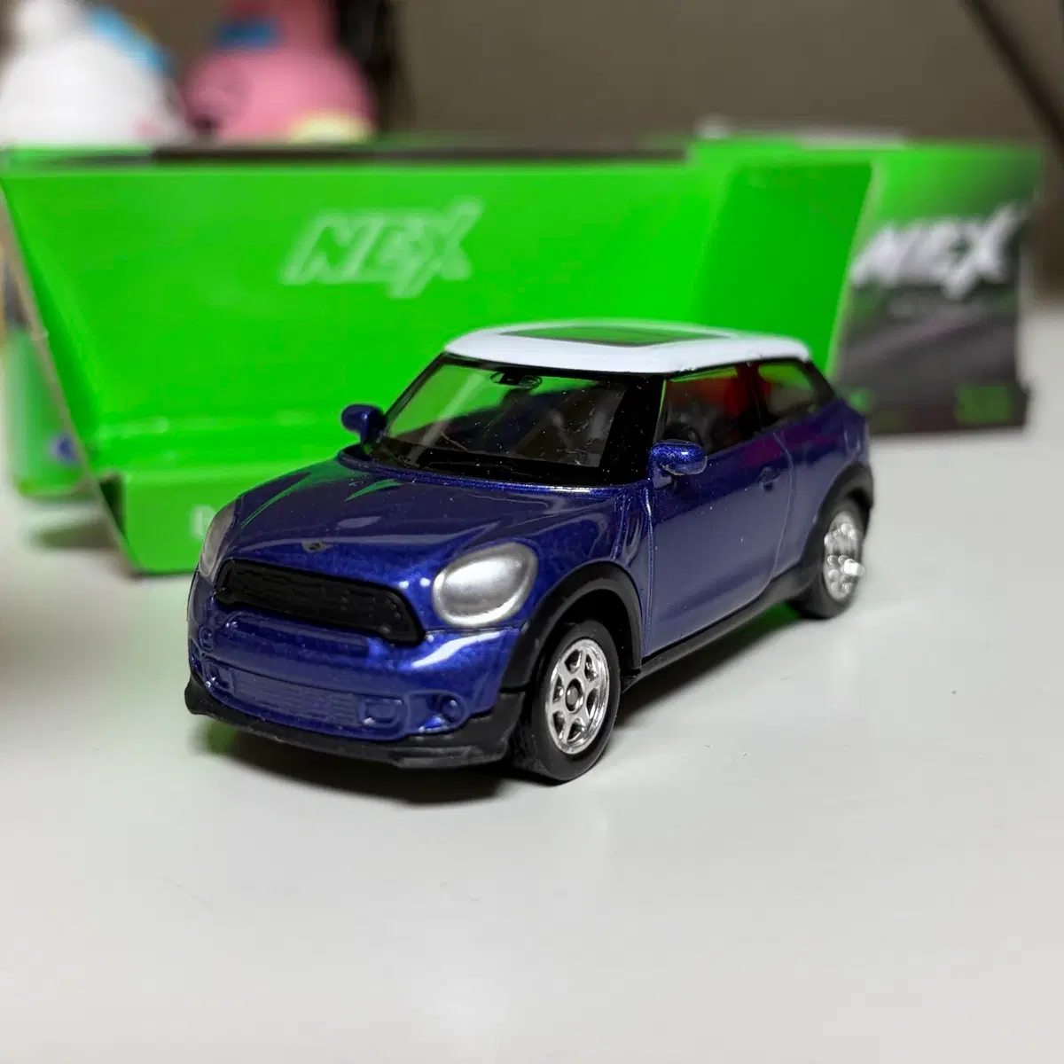 1:60 웰리 NEX 미니쿠퍼 시리즈 블루 미니카 다이캐스트