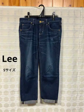 소가죽 패치 포함 오가닉 코튼 Lee 데님 팬츠 S 사이즈