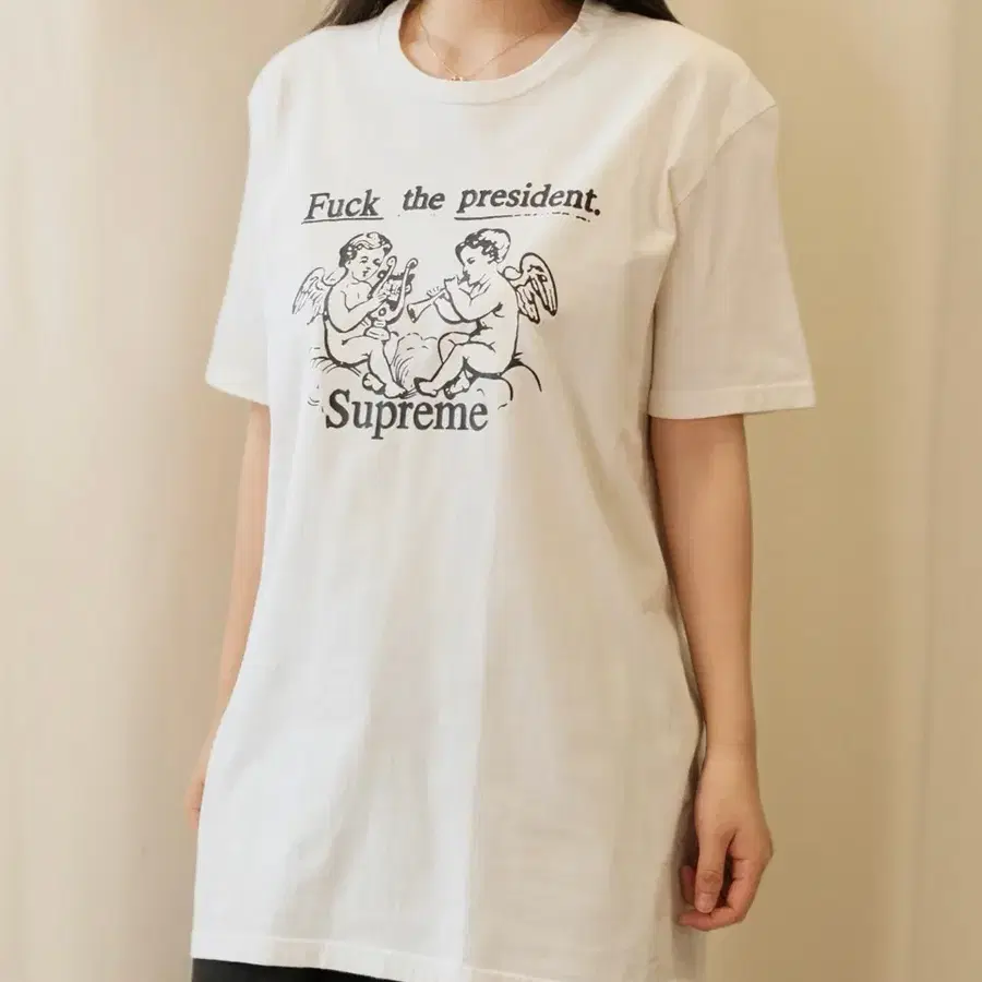 슈프림 17SS FTP 반팔 티셔츠 화이트