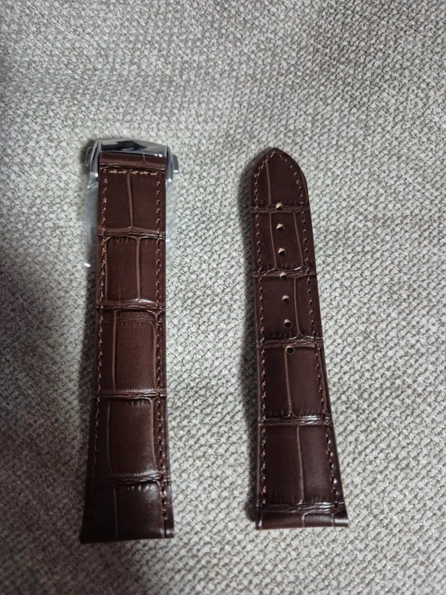 22mm 브라운 가죽 스트랩 오메가 호환 디버클