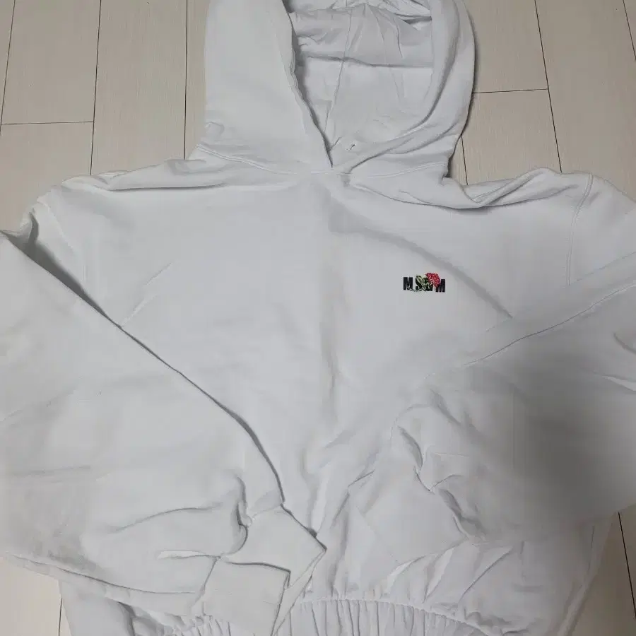 MSGM 로고 후드티 화이트