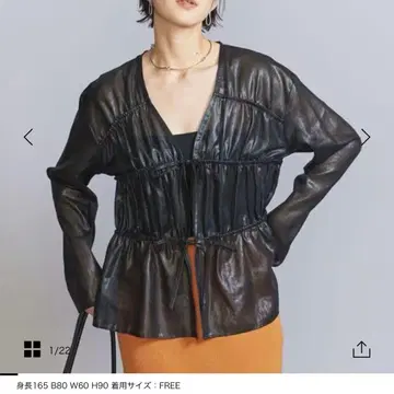 beauty&youth UNITED ARROWS 셔링 리본 셔츠