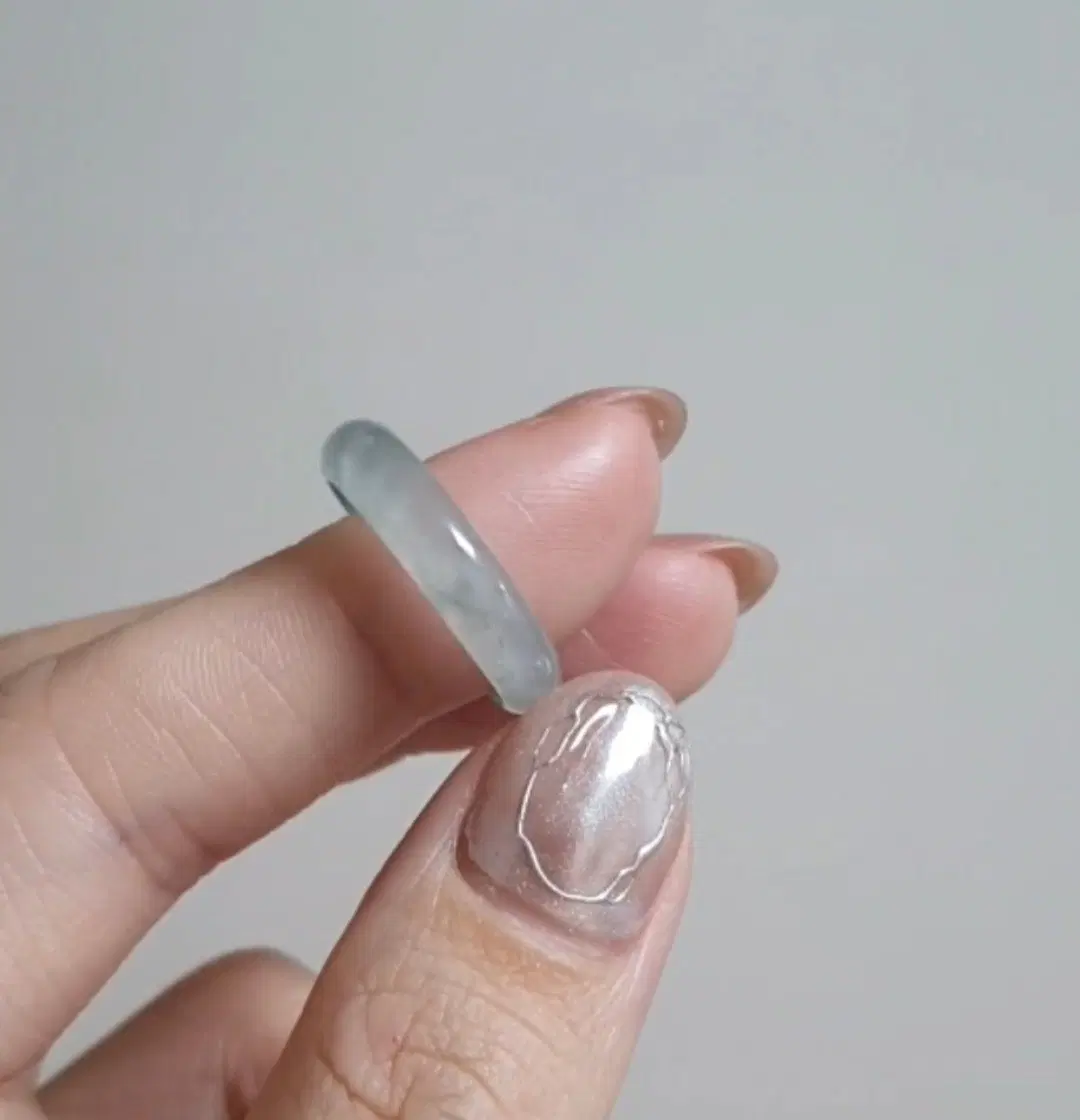 표화 빙종 비취반지 옥반지 13호(내경 17mm, 폭 4.6mm)