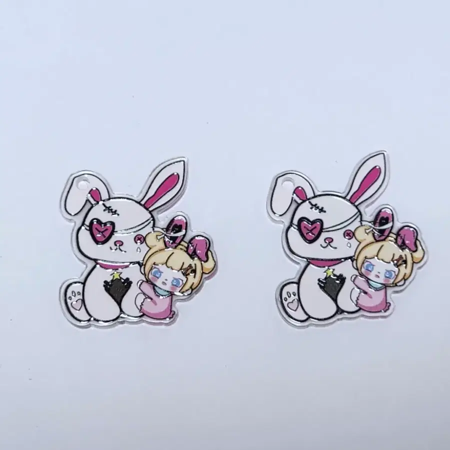 DIY 아크릴 토끼&아기도라 팬던트