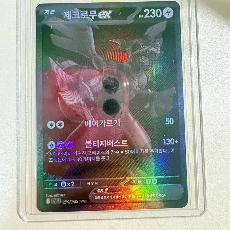 포켓몬카드 제크로무 EX bwr 블랙볼트