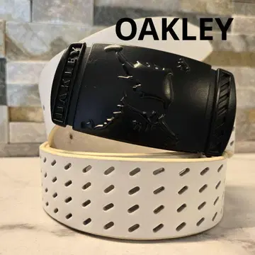 00s oakley 오클리 스컬 버클 벨트 가죽 y2k