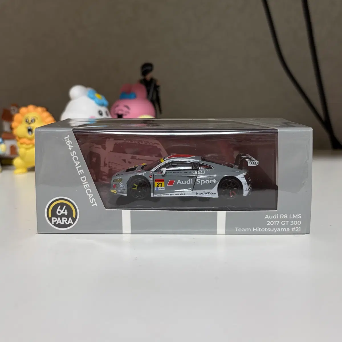 1:64 파라64 아우디 R8 LMS 2017 GT 300 레이싱 다이캐스트