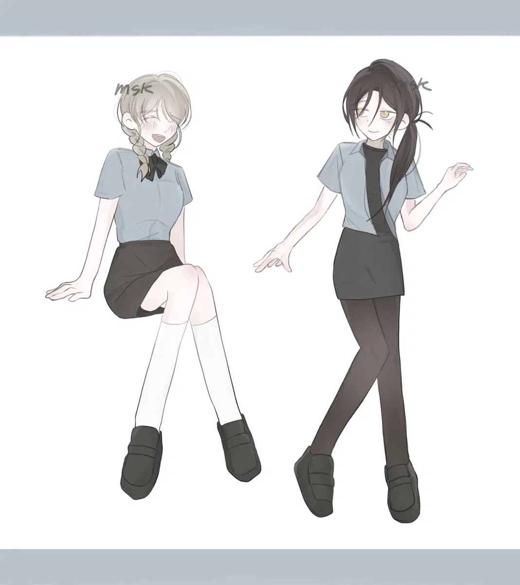 1인 전신 0.4 커미션 그림커미션 LD커미션