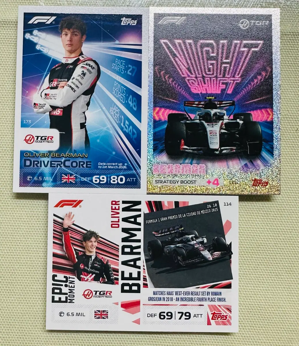 2026 F1 탑스 터보 어택 올리버 베어만 카드 일괄