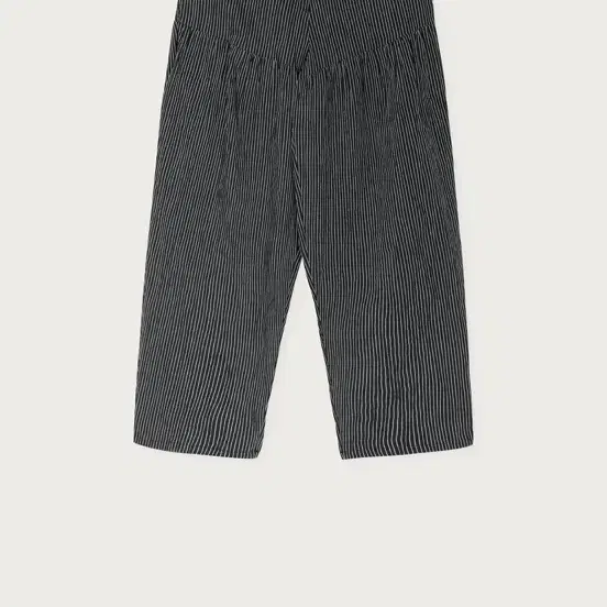 Pesto STRIPE SHIRRING PANTS BLACK