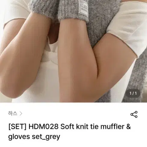 하스 has 머플러 장갑 그레이