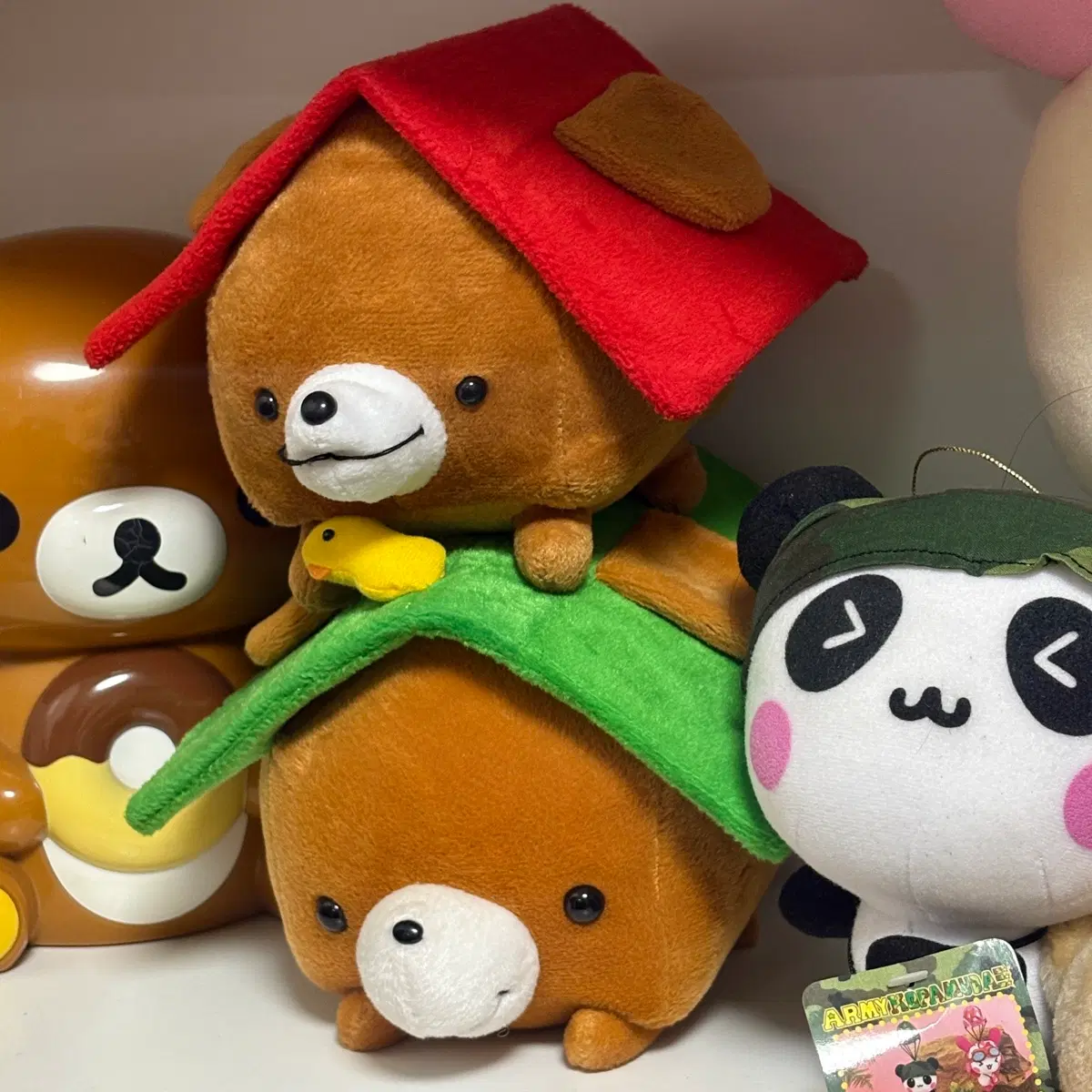 일본 고전 빈티지 산엑스 완룸 오두막견 집강아지 인형 일괄세트 wanroom