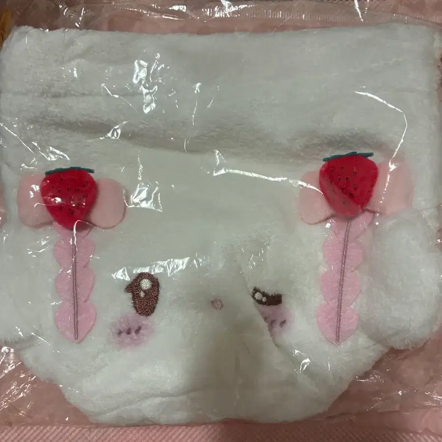 산리오 코기뮹 쇼트케이크 딸기 조이개 조리개 복조리 파우치