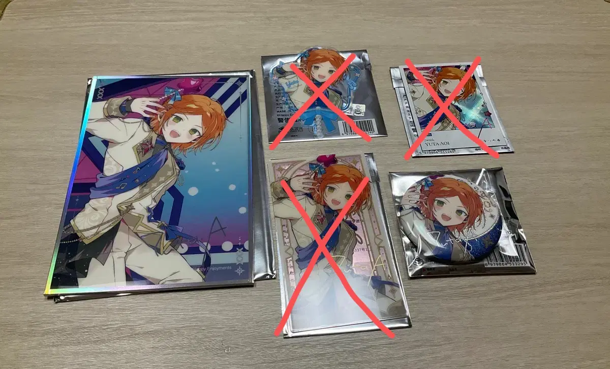 앙스타 앙상블스타즈 모펀 팝업 유우타 색지 캔뱃지 클리어카드 폴라로이드