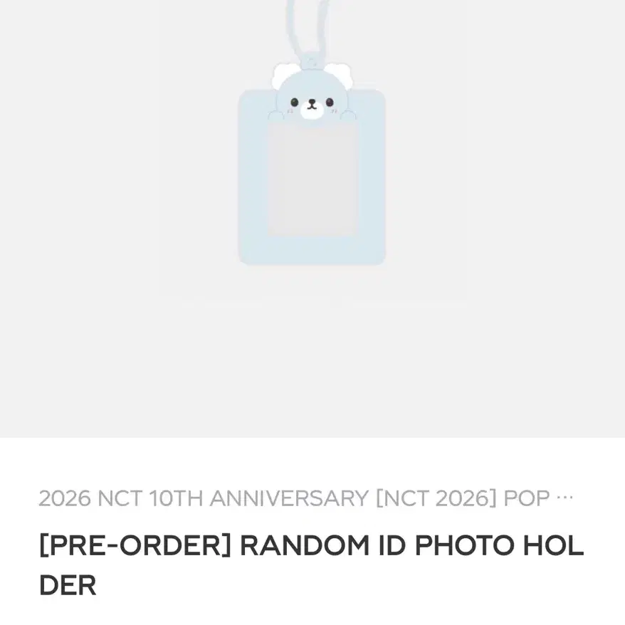 Character ID PHOTO HOLDER ( yuta ver.) nct nct127 유타 증사 홀더