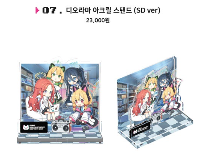 미개봉) 블루아카이브 게임개발부 SD아크릴 디오라마