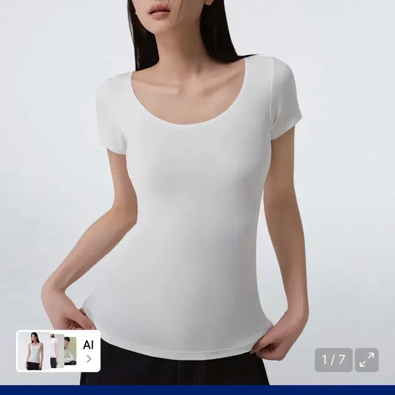 [쿨탠다드] 무신사 스탠다드 우먼 우먼즈 스쿱 넥 언더셔츠 [화이트]