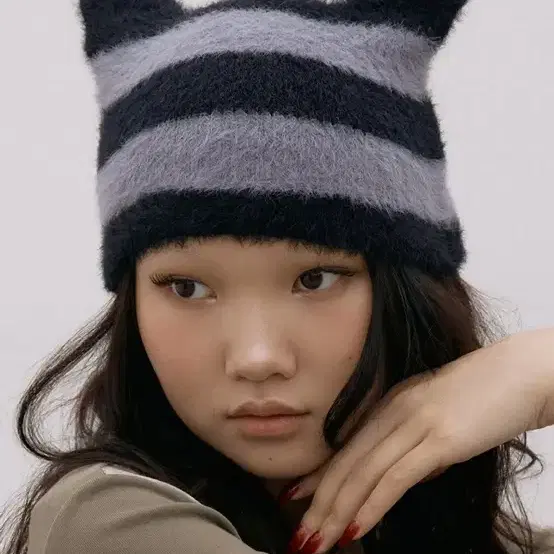 익스파이어드걸 Meow Beanie STRIPE