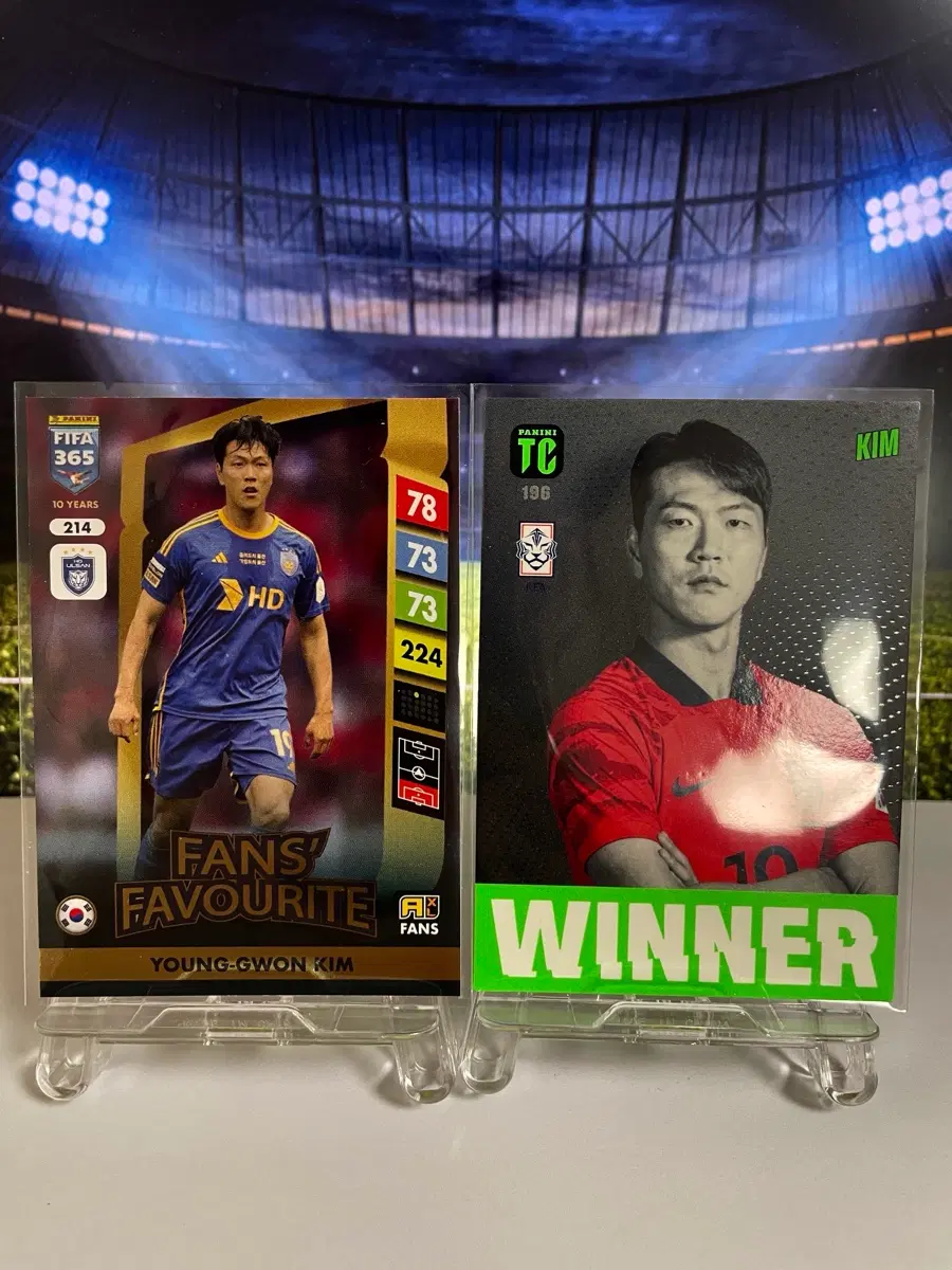 대한민국 김영권 레어 2종 파니니 축구카드