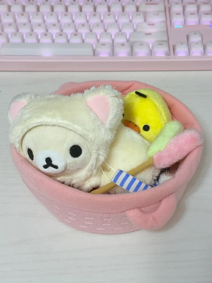 (급처) 고양이 코리락쿠마 키이로이토리 인형