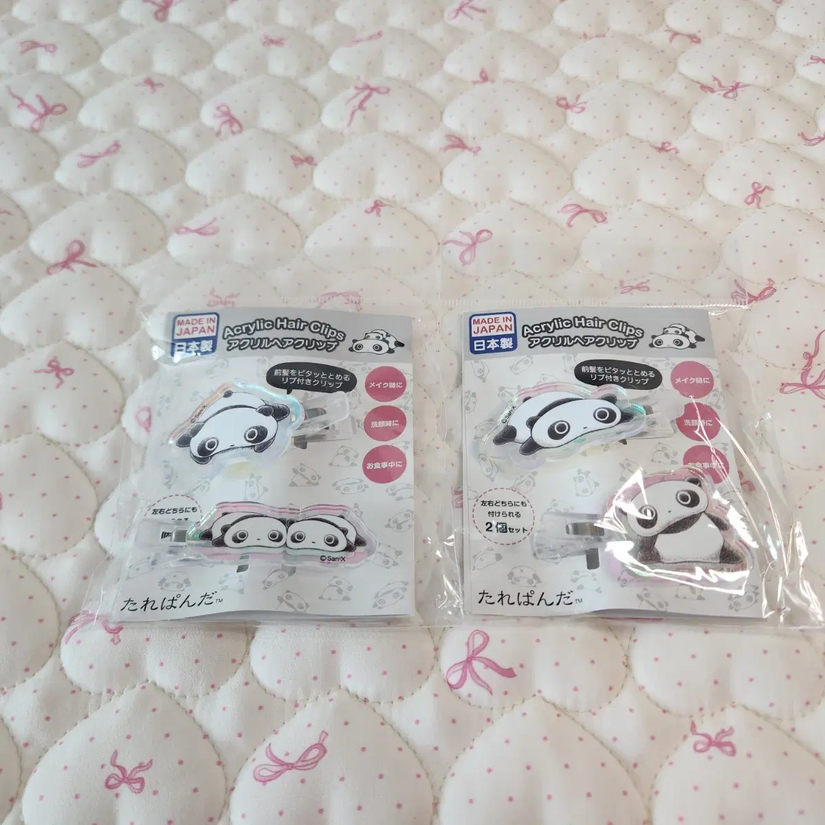 타레판다 오로라 아크릴 헤어클립 2p