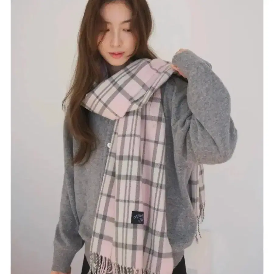 얼모스트블루 목도리 핑크포그 새제품