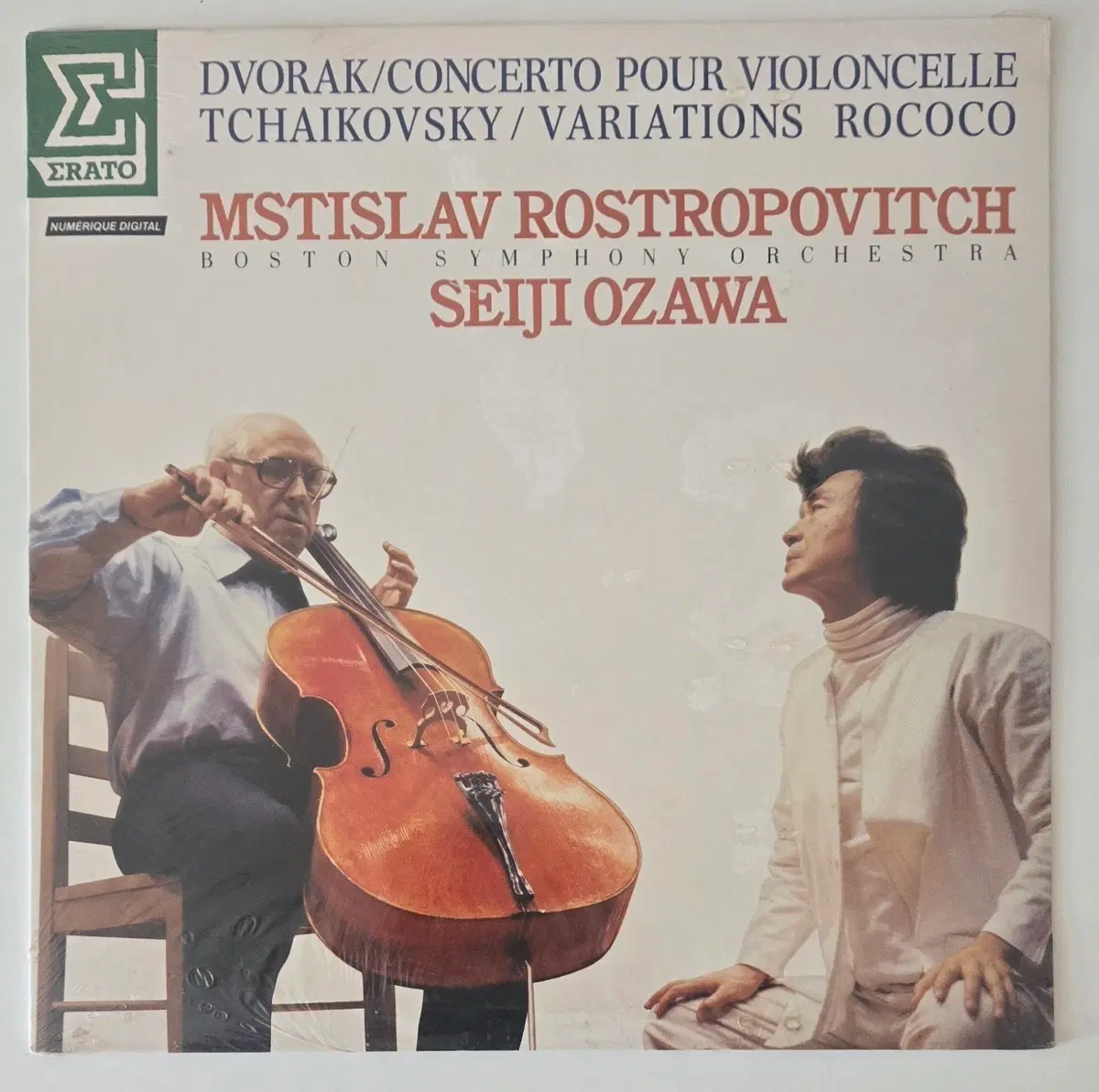 로스트로포비치 & 오자와 세이치 - 드보르작 첼로 협주곡 LP ( 미개봉, 1987년 ERATO )