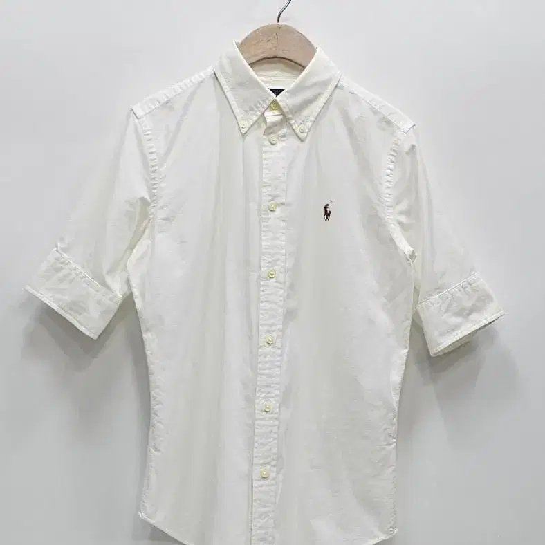 POLO 20SS 폴로 랄프로렌 슬림핏 옥스포드 5부 셔츠 / 여 XS 화이트