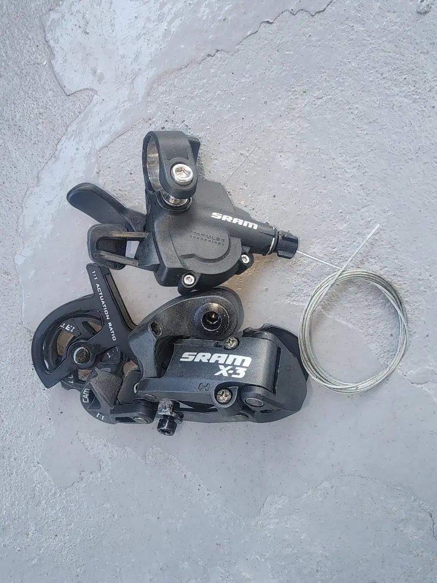 SRAM X3 변속기 + 변속레버 세트 판매합니다. 7s