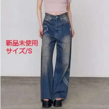 새상품 EMODA 레이스 그래픽 루즈 데님 2026