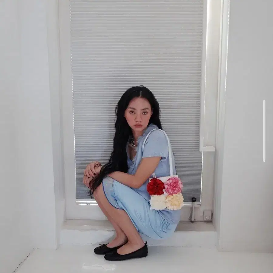 미니사이즈 플랜포아더데이 로즈 부케 플라워백